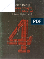 BERLIN, Isaiah, Cuatro Ensayos Sobre La Libertad