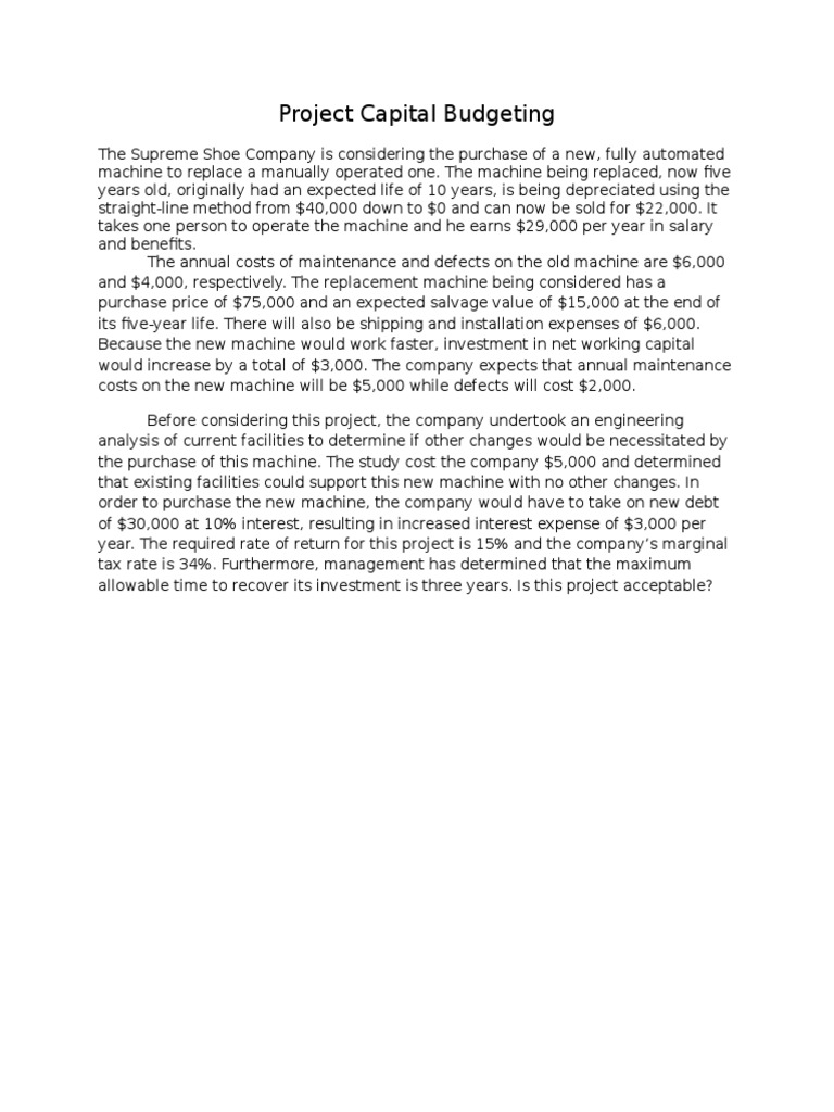 Soal Capital Budgeting Chapter 11 | PDF