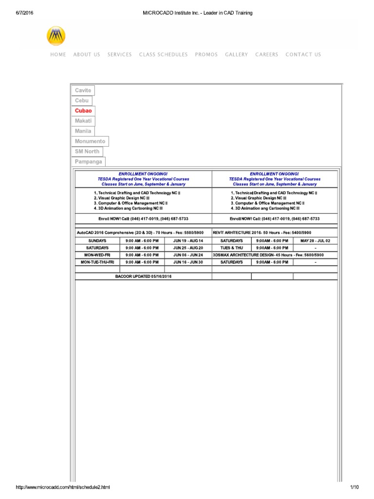 Microcadd Institute Inc 2016 | PDF