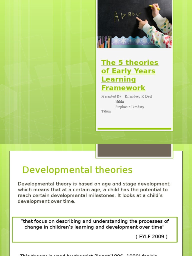 The 5 Theories of Early Years Learning Framework PDF Theory Learning