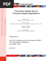 Seven Deadly Sins of Process Analyzer Applications