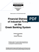 1990 - Worldbank - Financial Distress of Industrial Firms and the Greek Banking System