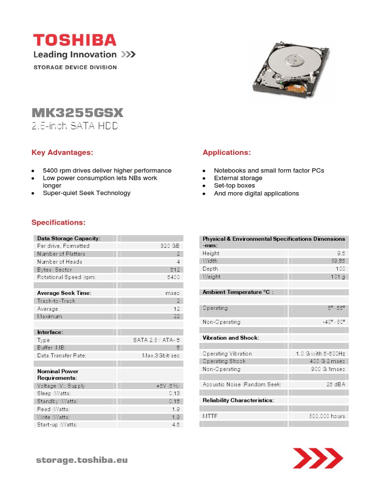 2.5-inch External HDD Specifications | PDF