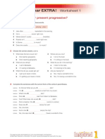 Grammar-EXTRA Inspired 1 Unit 5 Simple Present or Present Progressive PDF