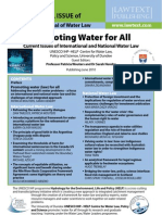 The Journal of Water Law - Special Issue: Promoting Water For All