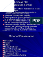 Business Plan Presentation Format