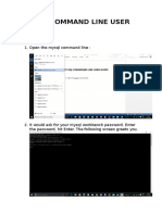 My SQL Command Line User Guide