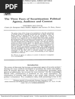 Balzacq - 2005 - The Three Faces of Securitization Political Agency, Audience and Context