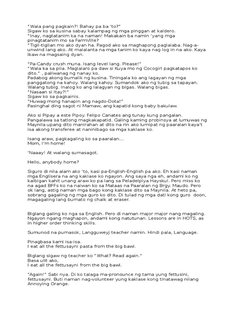 Declamation Piece | PDF