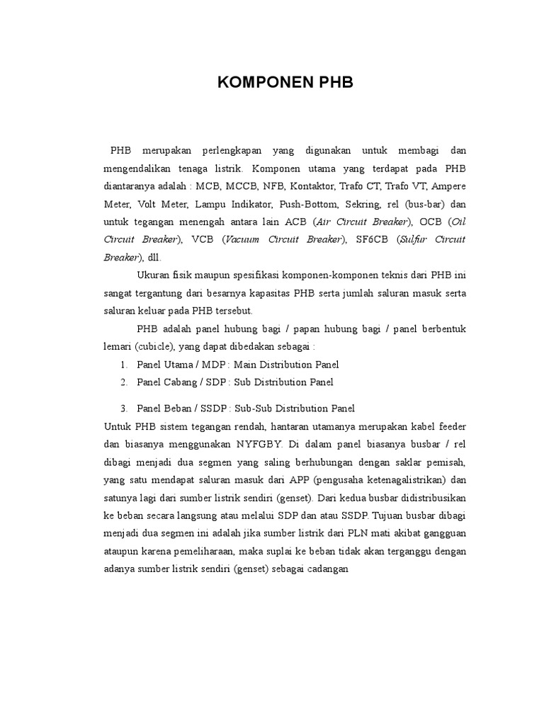 KOMPONEN KOMPONEN PHB KOMPONEN KOMPONEN PHB