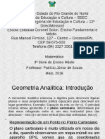 Geometria Analitica - Aula01 Plano Cartesiano e Distancia Entre Dois Pontos - Odp