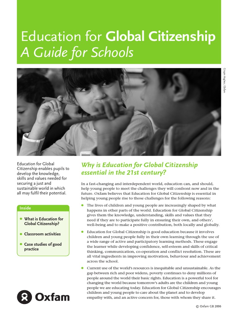 Education For Global Citizenship A Guide For Schools | PDF | Curriculum ...