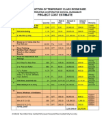 Construction of Temporary Class Room Shed