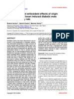 Anti-Diabetic and Antioxidant Effects of Virgin Coconut Oil in Alloxan Induced Diabetic Male Sprague Dawley Rats