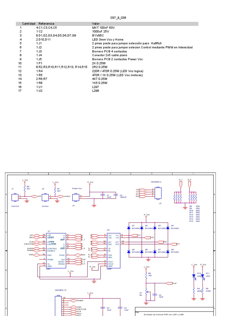 Motor Driver Circuit with L297 & L298 | PDF | Computers