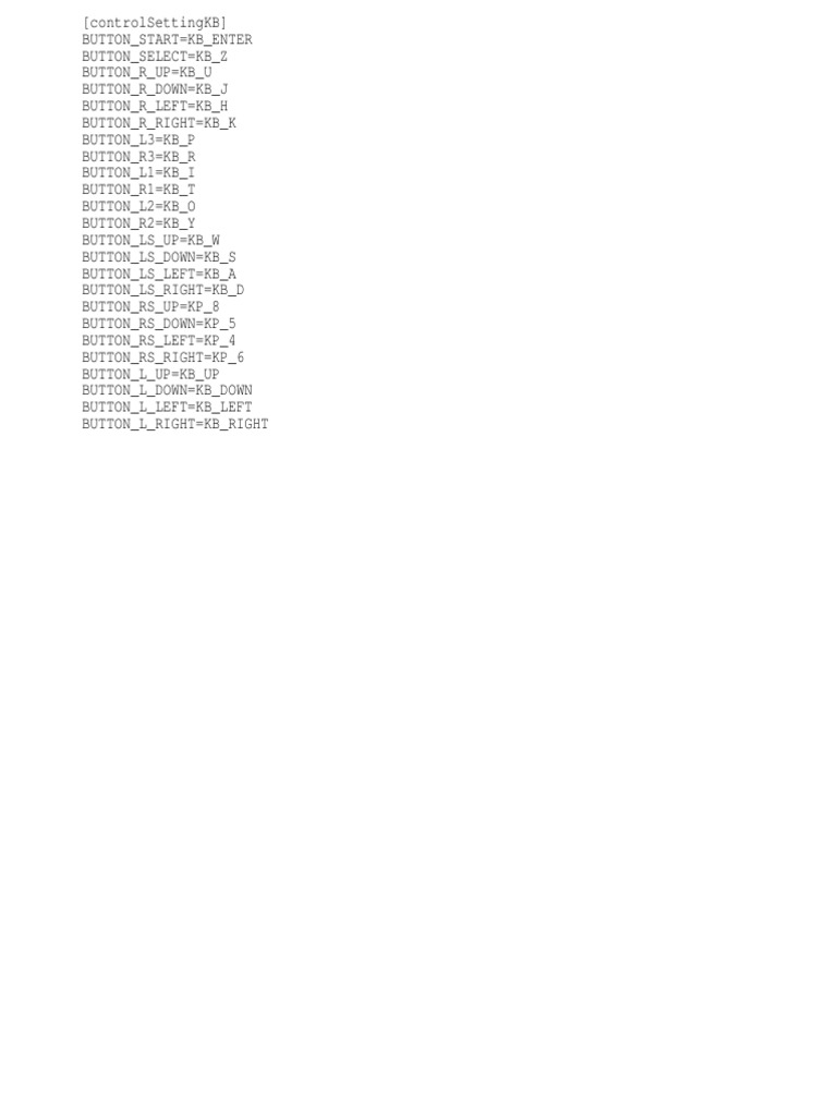 Control Settings for Keyboard Input | PDF