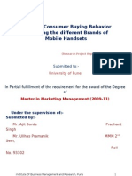 Study of Consumer Buying Behavior Regarding The Different Brands of Mobile Handsets