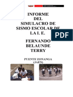 Informe Del Simulacro de Sismo