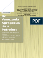 De Venezuela Agropecuaria A Petrolera - Mayoslin Chirinos CUADRO COMPARATIVO HISTORIA de VZLA
