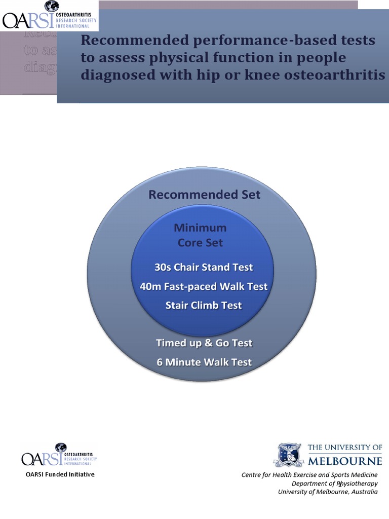 Oarsi Recommended Performance Measures Manual Chair Stairs