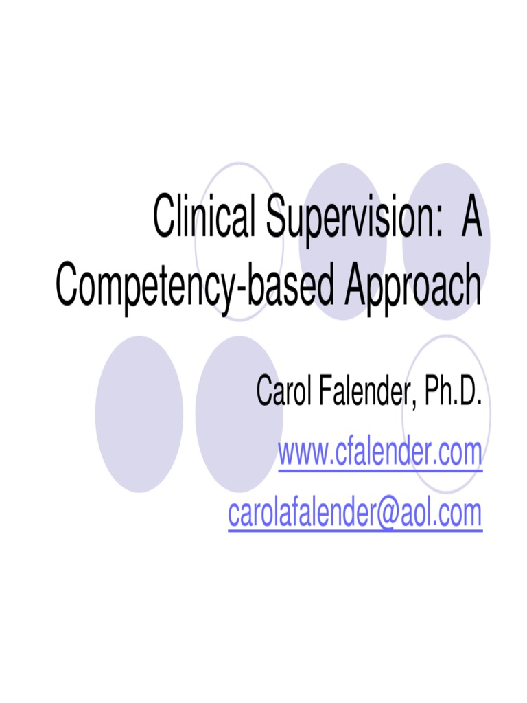 Competency-Based Clinical Supervision | PDF | Evidence Based Practice ...
