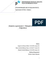 Relatório experimento I: Titulação de ácidos Polipróticos