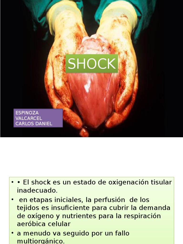 SHOCK HIPOVOLEMICO Y CARDIOGENICO.pptx | Choque (circulatorio) | Ciencias de la Salud