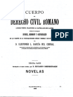 García Del Corral, J., Ildefonso, D., (1889) - Cuerpo Del Derecho Civil Romano. Tercera Parte - Novelas. Barcelona - Jaime Molinas.