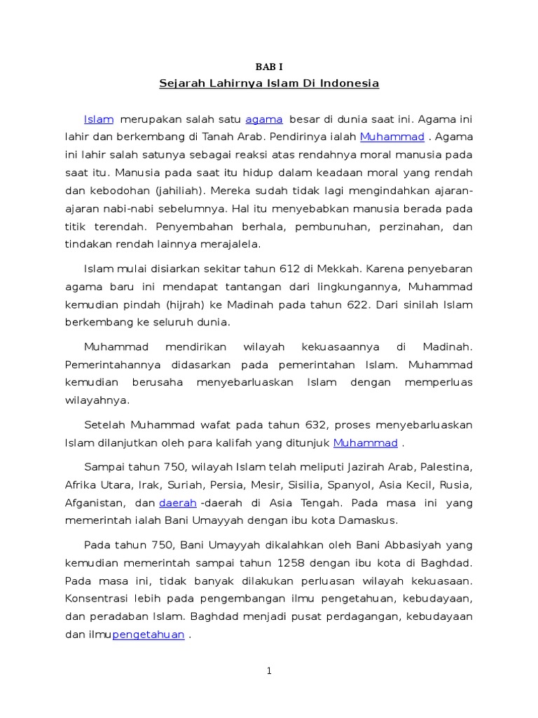 Sejarah Lahirnya Agama Islam Di Dunia - Seputar Sejarah