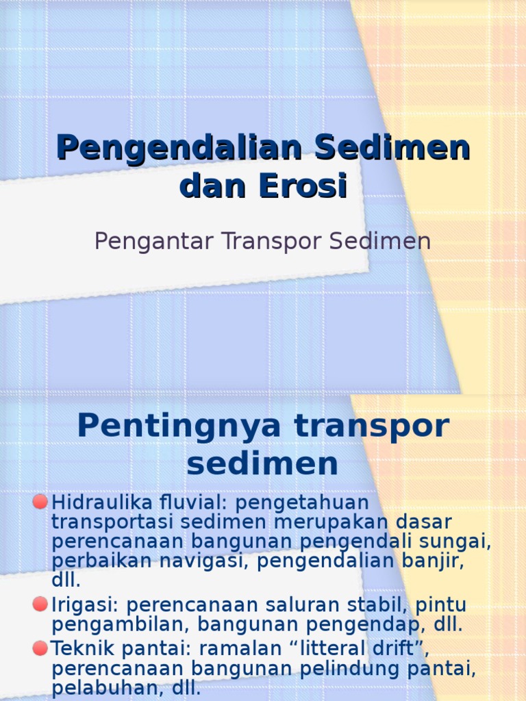 Pengendalian Sedimen dan Erosi | PDF