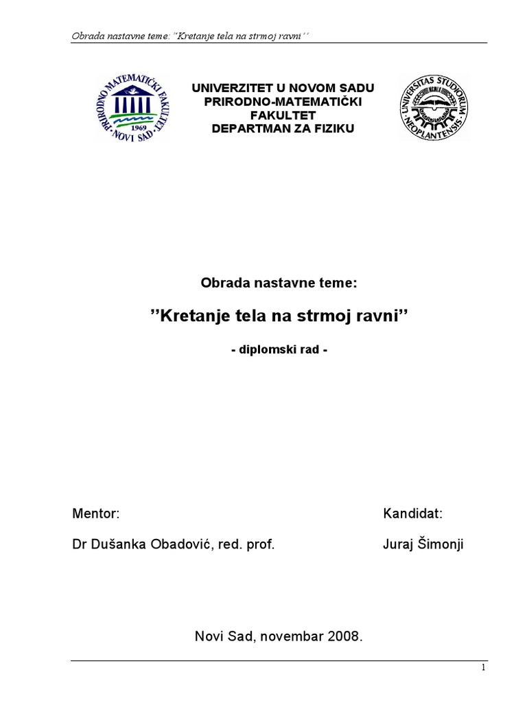 Diplomski Strma Ravan | PDF