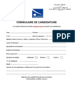 FormulaiRe de Candidature