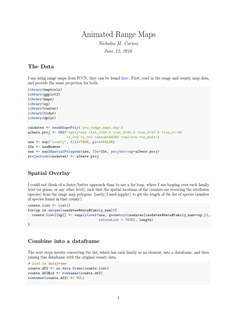 Creating Animated Range Map GIFs | PDF