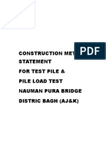 Construction Methodology For Test PIle NPB