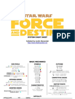 Star Wars Force and Destiny Cheat Sheet
