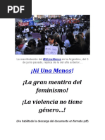 ¡Ni una menos! ¡La gran mentira del feminismo! ¡La violencia no tiene genero!