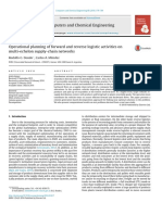 Operational Planning of Forward and Reverse Logistic Activities On Multi Echelon Supply Chain Networks 2016 Computers and Chemical Engineering