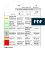 Expository Paragraph Rubric
