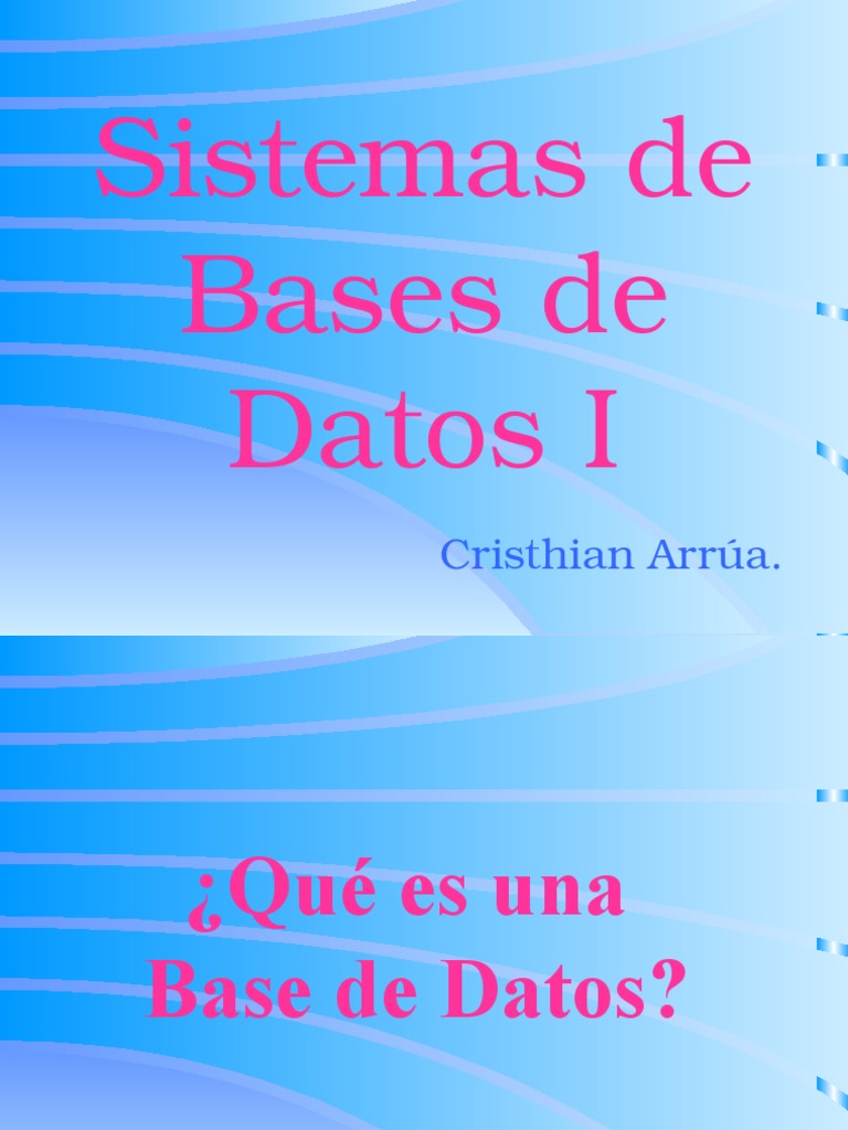 Introduccion BD | PDF | Bases de datos | Lenguaje de programación