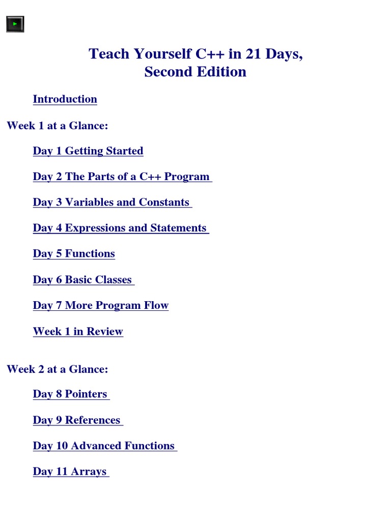Teach Yourself C++ in 21 Days | PDF | C++ | Computer Programming