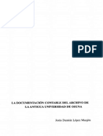 La Documentación Contable Del Archivo de La Antigua Universidad de Osuna