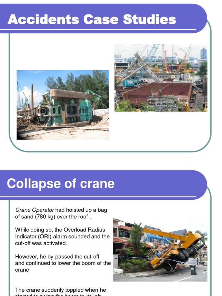 Accidents Case Studies PDF | PDF | Crane (Machine) | Risk