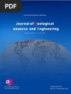 Journal Of Geological Resource And Engineering Vol 3 No 1 2015 Geomorphology Geology