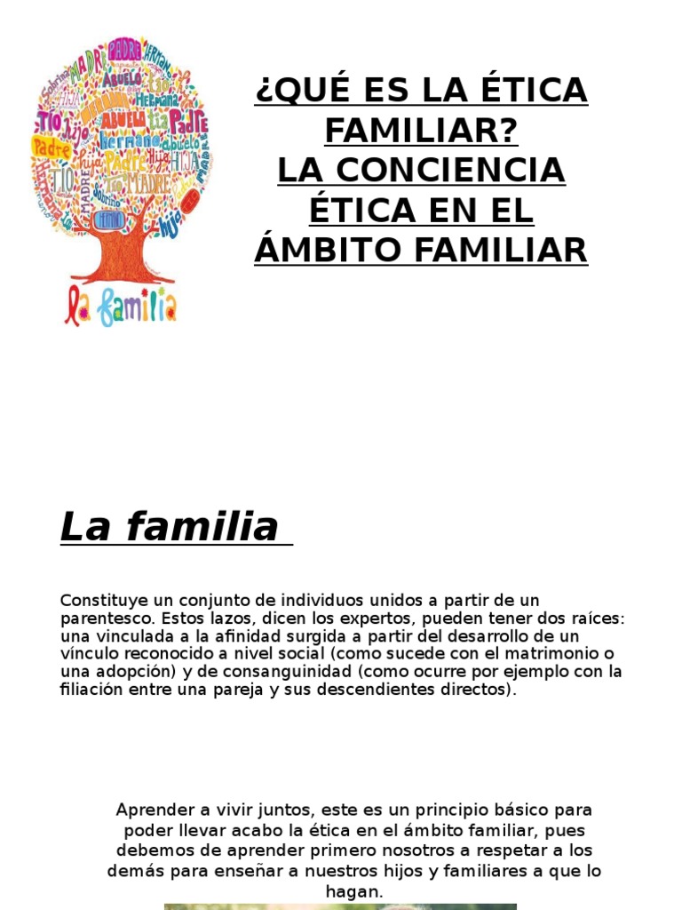Qué Es La Ética Familiar