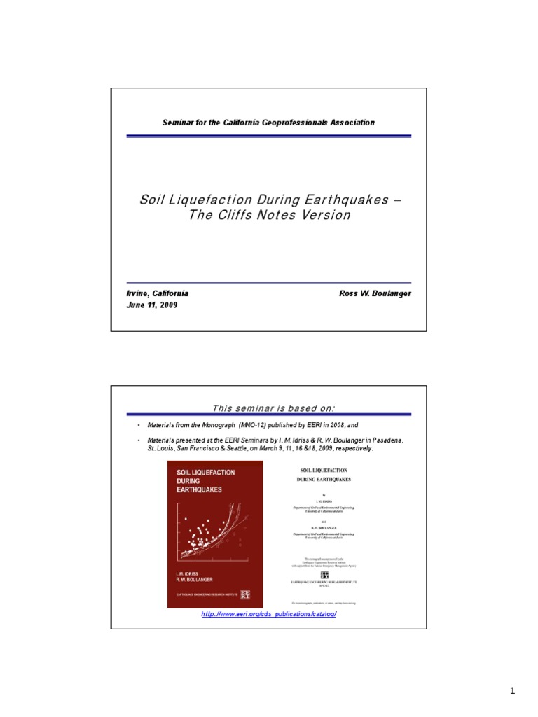 Soil Liquefaction Insights for Engineers | PDF | Landscape ...
