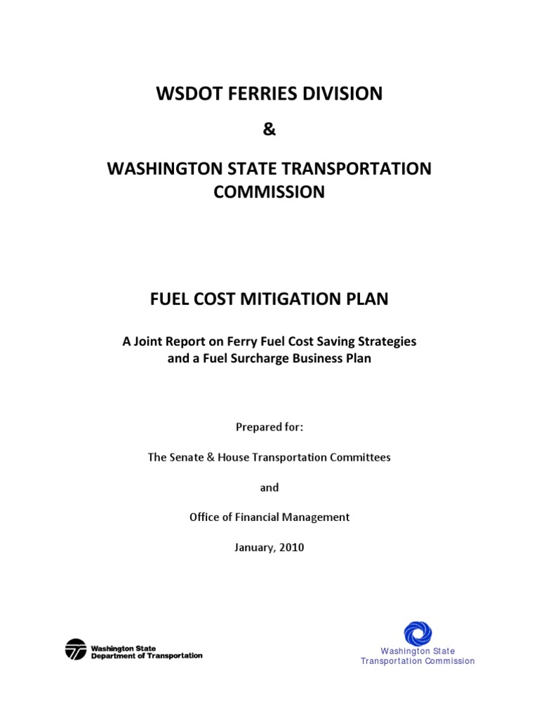 Ferry Fuel Surcharge and Fuel Cost Mitigation Report PDF Hedge