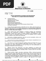 Download DepEd Order No 36 s 2016  Policy Guidelines on Awards and Recognition for the K to 12 Basic Education Program by DepEdResources SN315550381 doc pdf