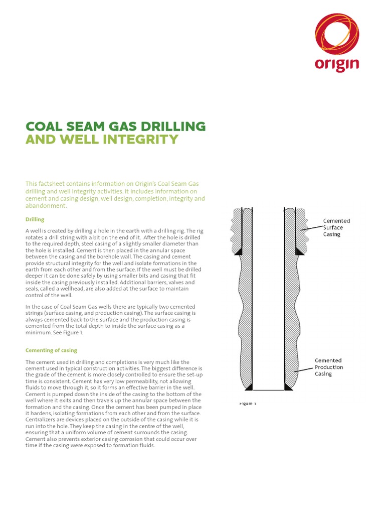 Coal Seam Gas Well Integrity Overview | PDF | Casing (Borehole) | Oil Well