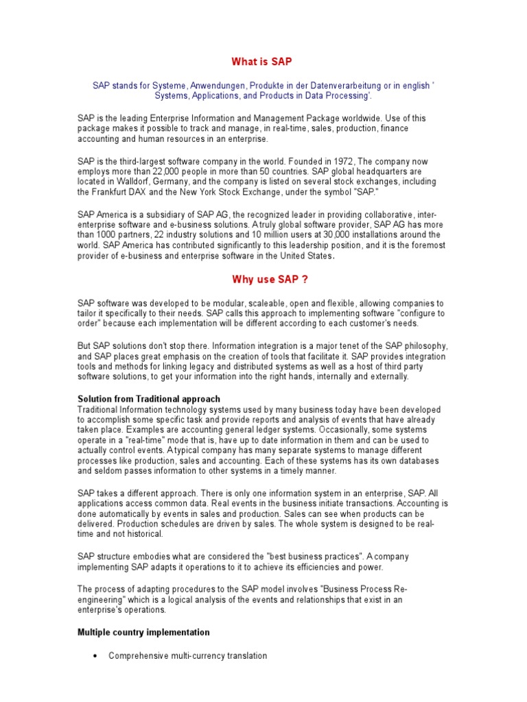 What is sap pdf sap se ibm db2