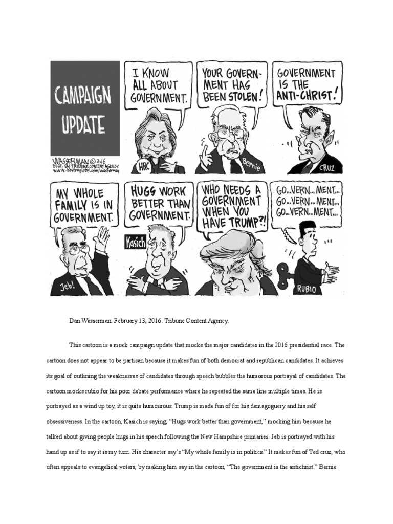 political cartoon assignment